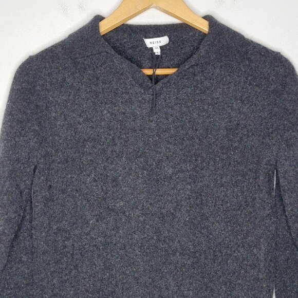 Reiss Medium Black NWOT Wool Cashmere Women's V-Neck Pullover Sweater - Picture 3 of 5